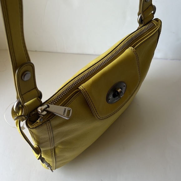 Fossil Marlow Crossbody Bag Leather Citrus Shoulder Bag New - Picture 9 of 16
